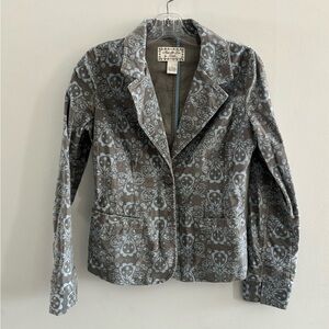 Fossil Gray Floral Women's Blazer